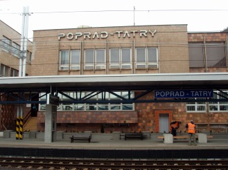 Arriving at Poprad railway station
