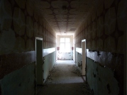 Dark, decorated corridor